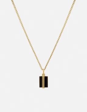 Paolo Onyx Necklace, Gold Vermeil