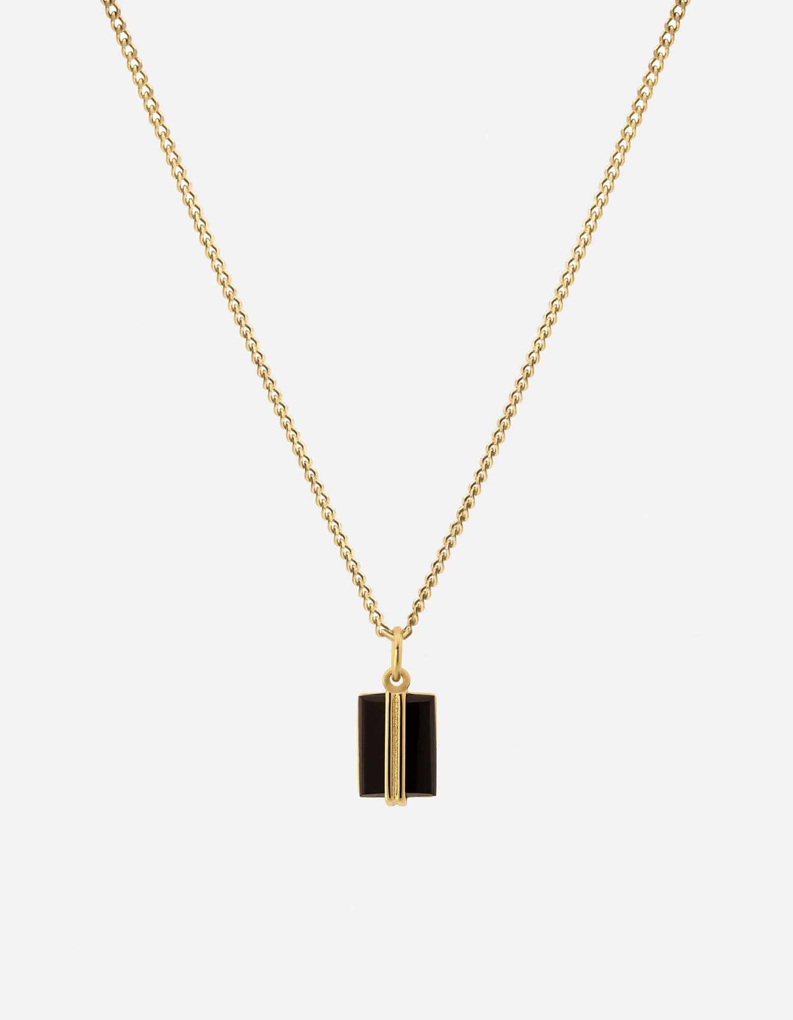 Paolo Onyx Necklace, Gold Vermeil