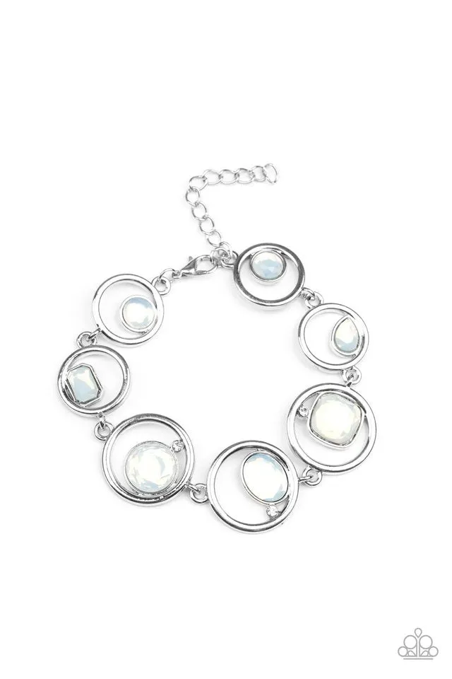 Paparazzi Bracelet ~ Date Night Drama - White