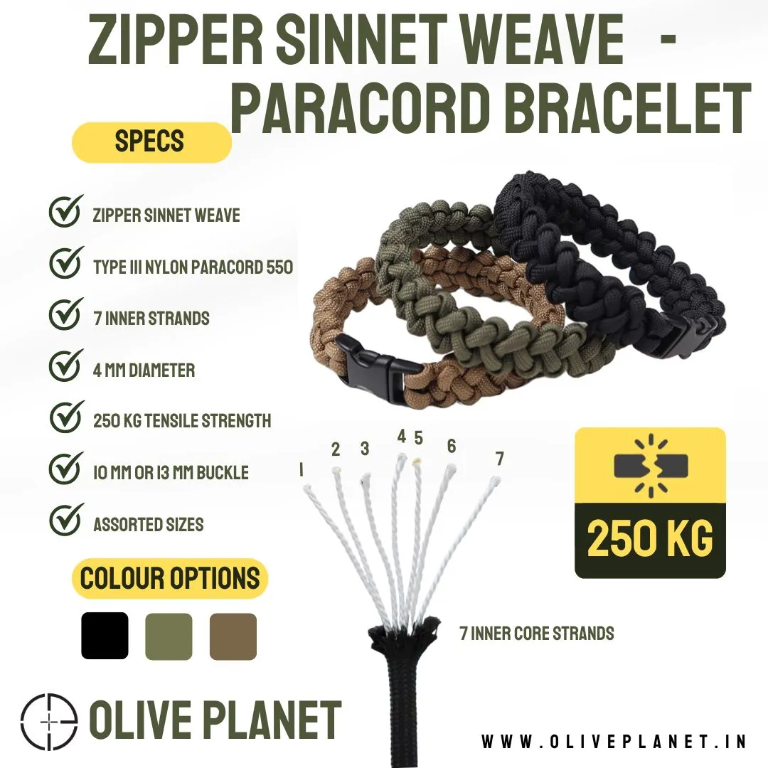 Paracord Bracelet - Zipper Sinnet