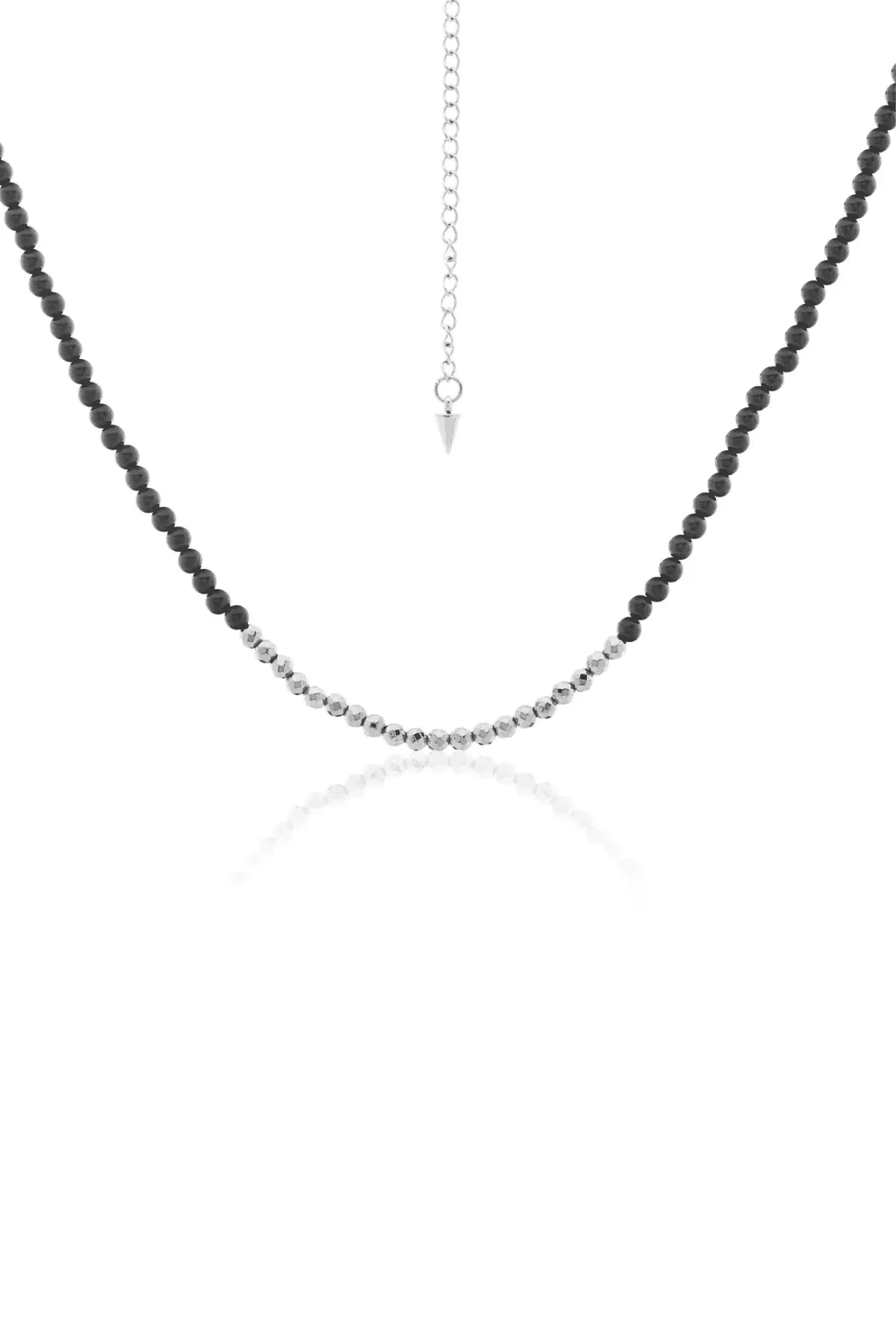 PARTY AT THE FRONT NECKLACE BLACK/SILVER