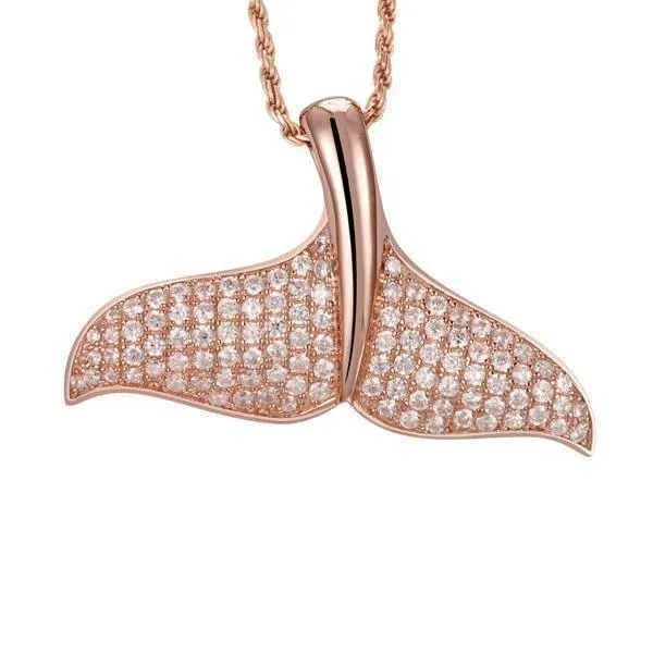 Pavé Whale Tail Pendant