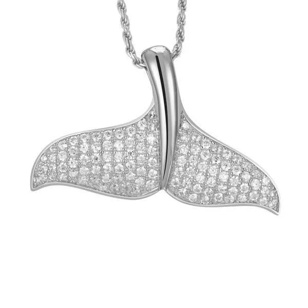 Pavé Whale Tail Pendant