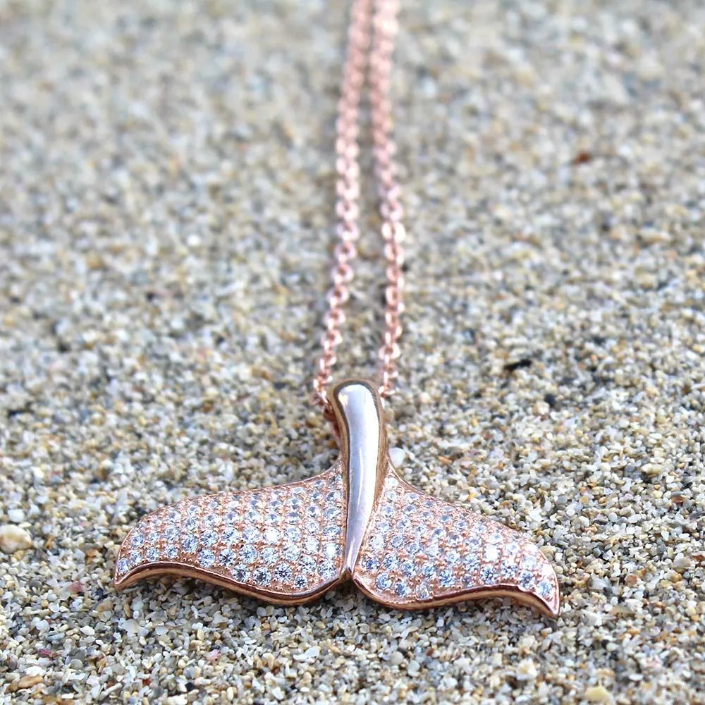 Pavé Whale Tail Pendant