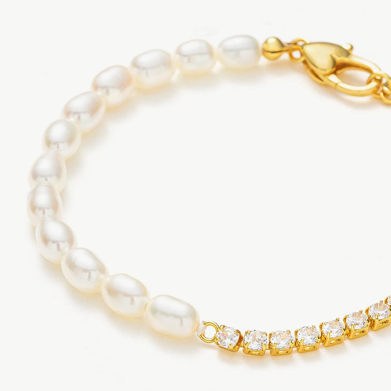 Pearl Crystal Chain Bracelet