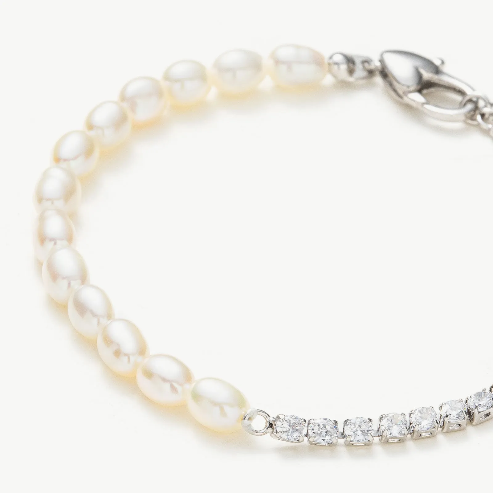 Pearl Crystal Chain Bracelet