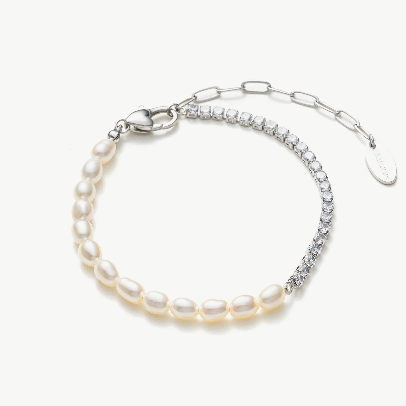 Pearl Crystal Chain Bracelet