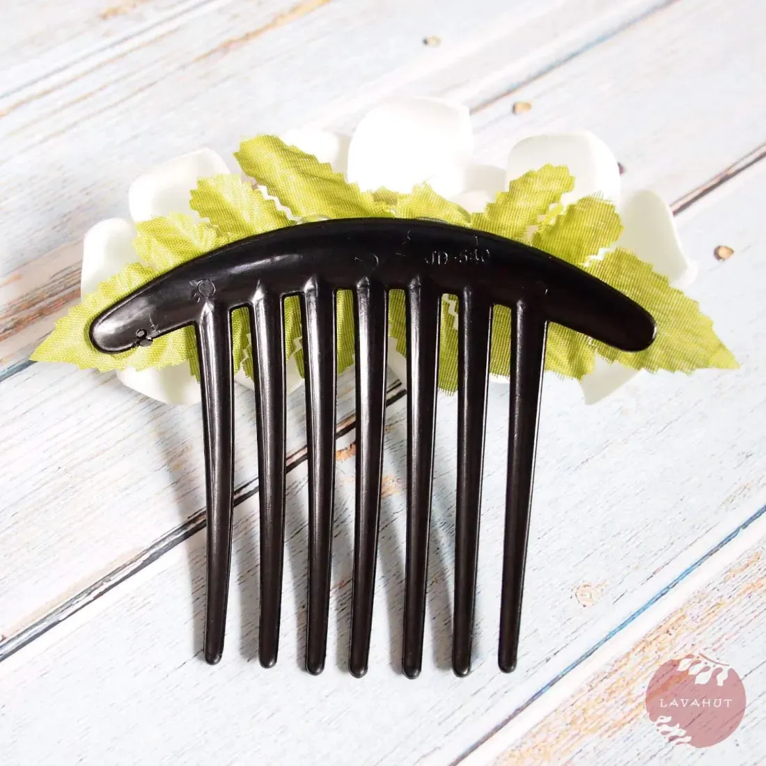 Pearls & Plumeria Hair Comb