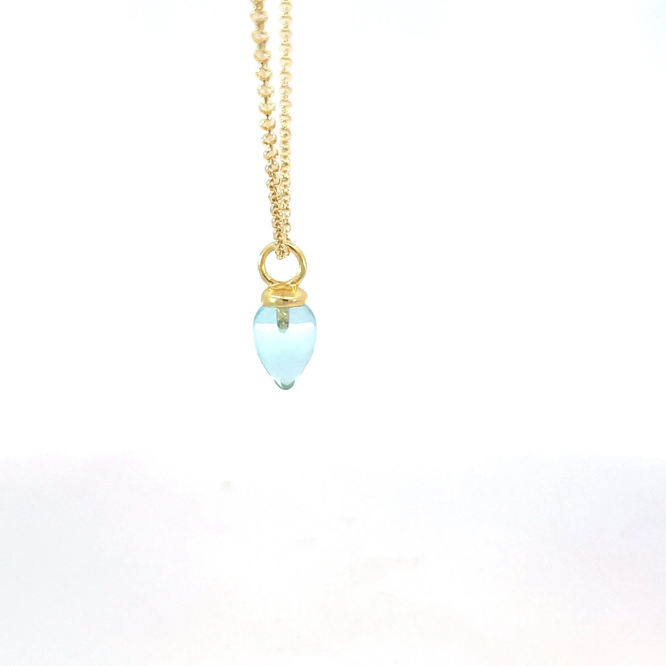 Pendulum Collection Blue Topaz Necklace