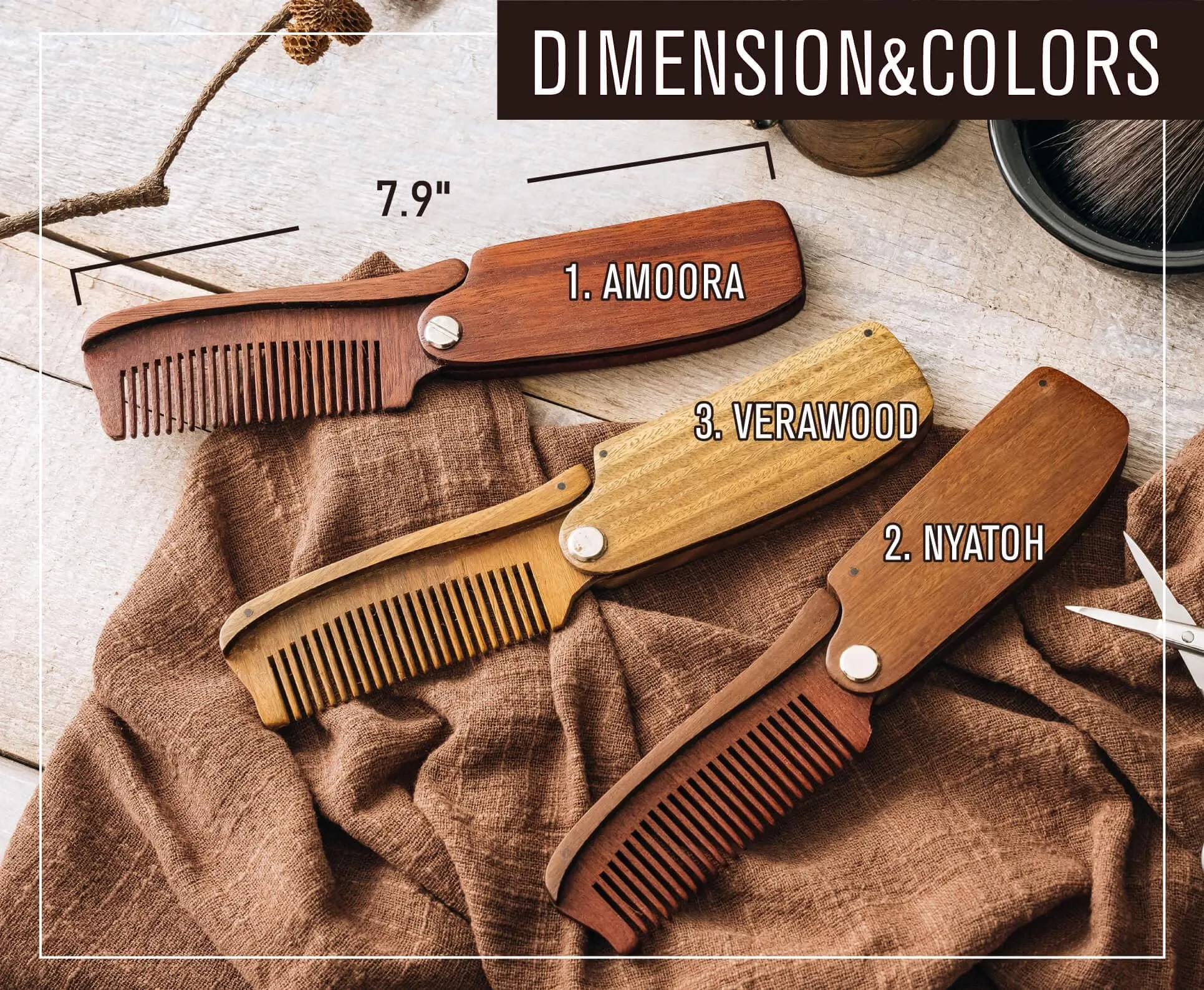 Personalized Gift for Him Wood Beard Comb | Groomsmen Gifts Custom Comb | Dad Christmas Birthday Unique Holiday Gift for Dad Husband