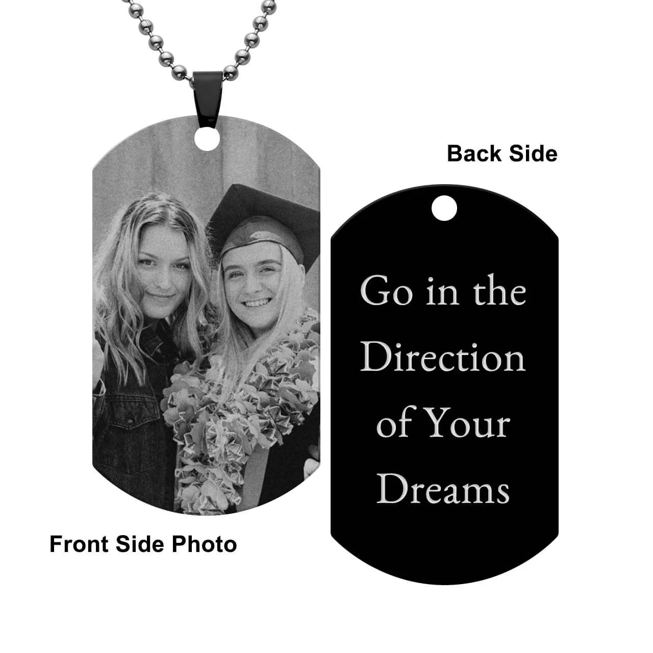 Personalized Photo Message Tap Pendant Necklace | Jovivi