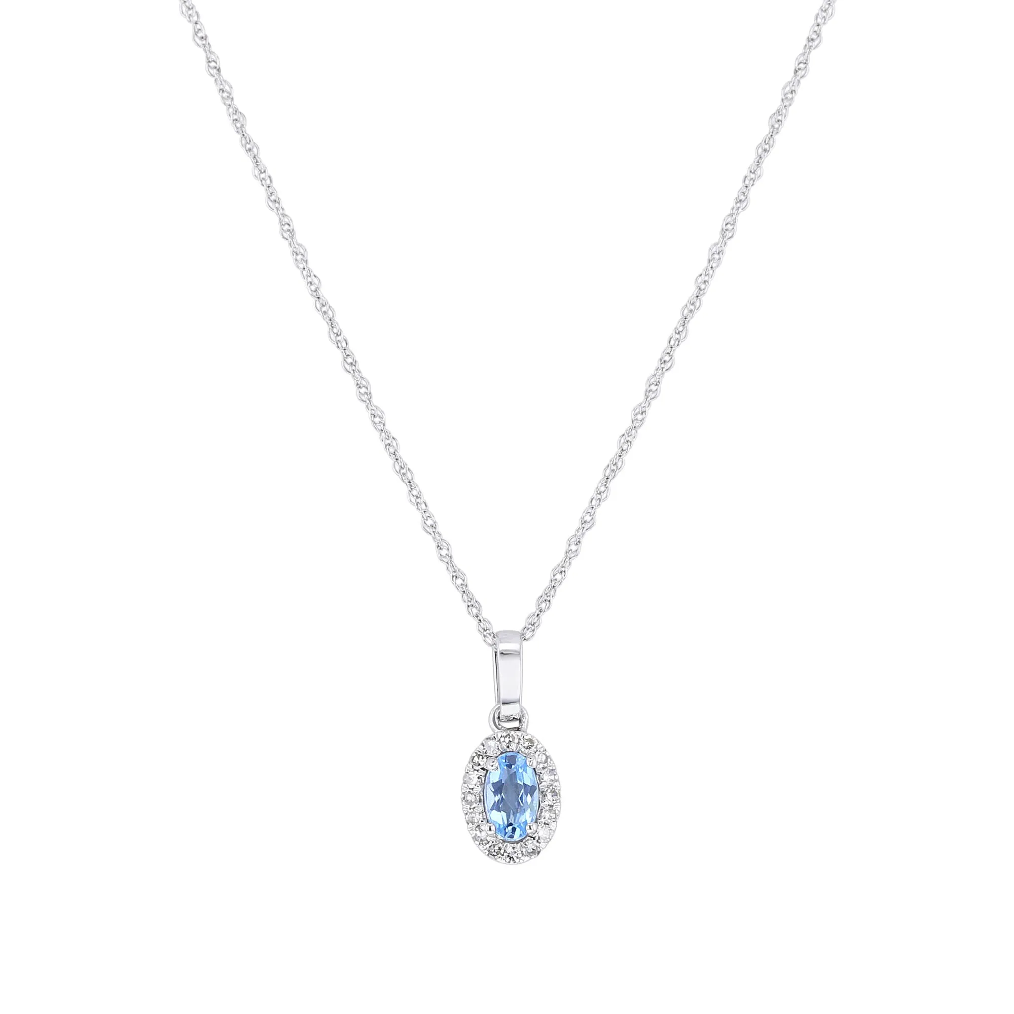 Popsicle Blue Topaz & Diamond Necklace