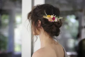 Preorder * Spring Blossom Dried Flowers Hair Comb