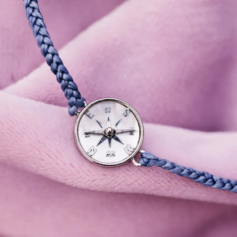 Pura Vida Mother of Pearl Compass Bracelet- Blue