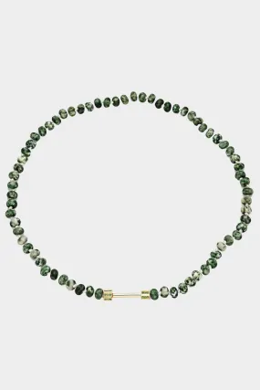 "Bosfor" Rondelle Bead Strand, Moss Agate