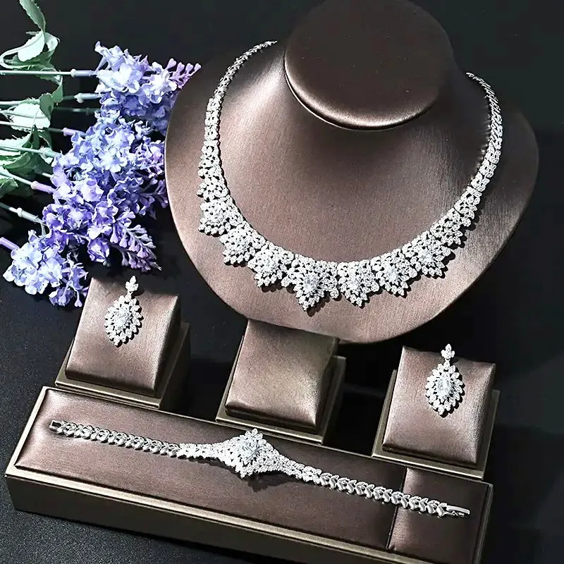 "Emmy" - 3-Piece Luxury Cubic Zirconia Bridal Jewelry Set