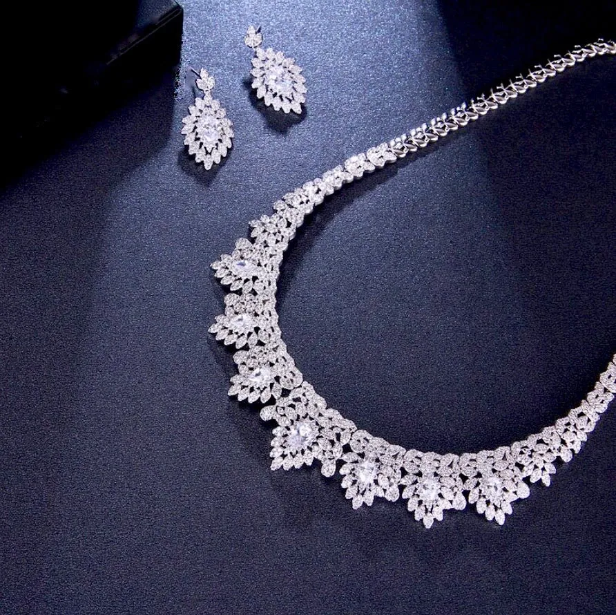 "Emmy" - 3-Piece Luxury Cubic Zirconia Bridal Jewelry Set