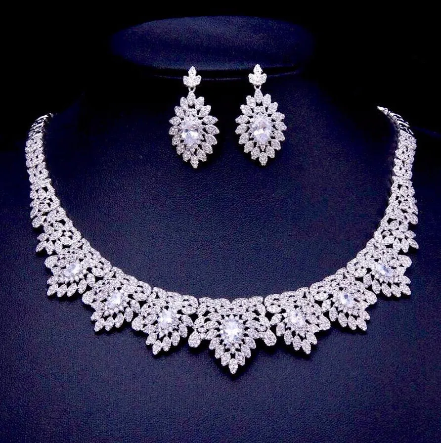 "Emmy" - 3-Piece Luxury Cubic Zirconia Bridal Jewelry Set