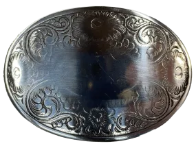 "The Silverton" Antique Silver Western Buckle