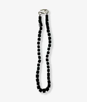 R.ALAGAN/CUBE STONE NECKLACE(BLACK ONYX)