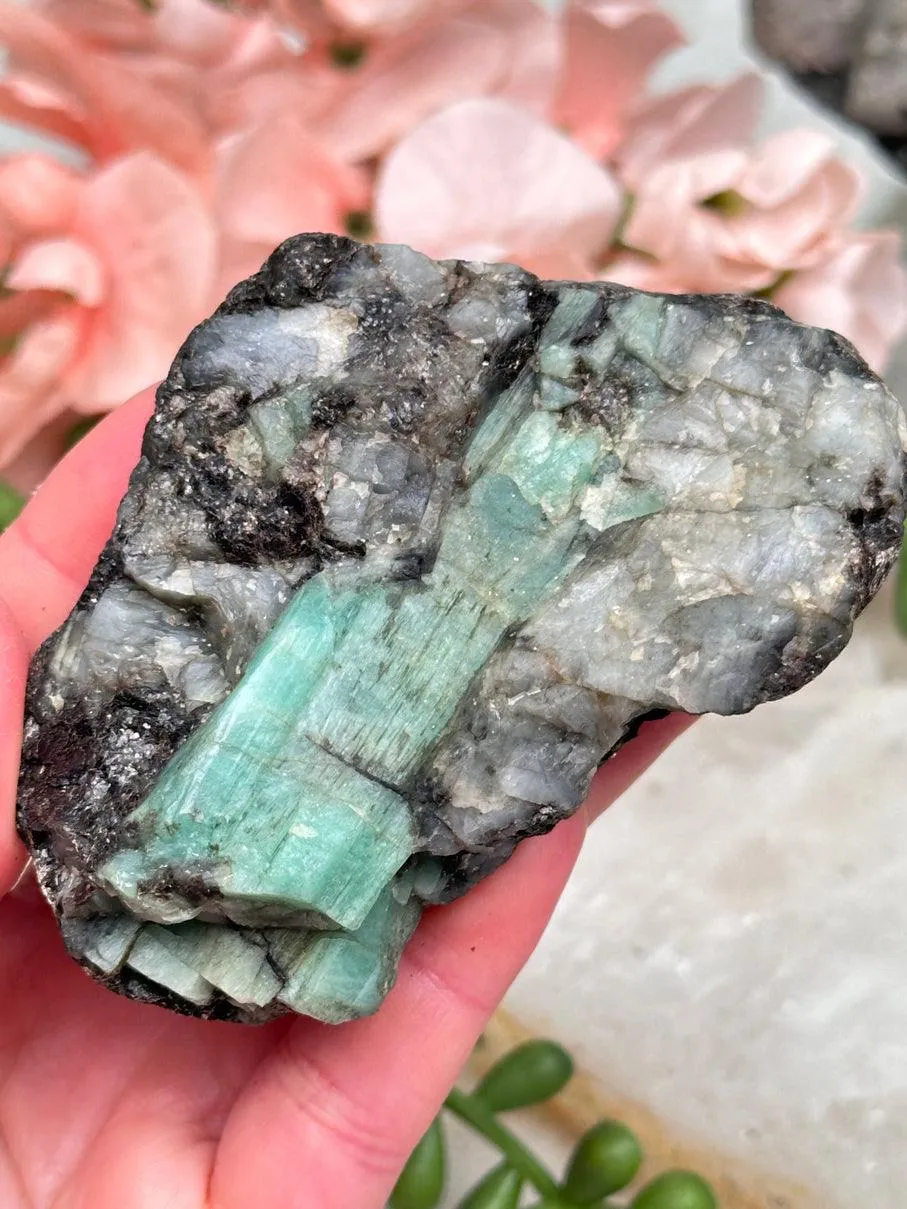 Raw Green Emerald Matrix