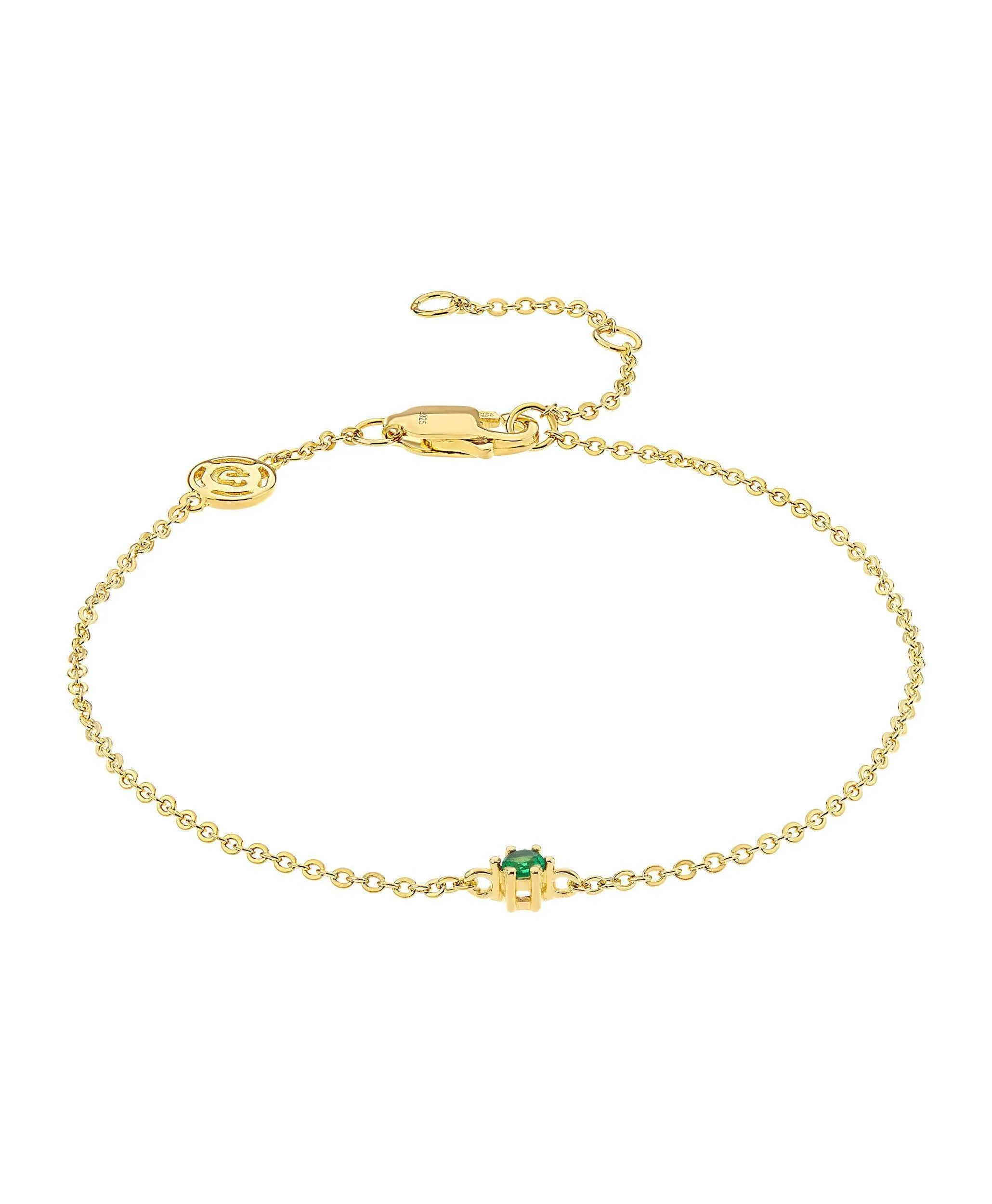 Rosa Bracelet Emerald 18ct Gold Plated