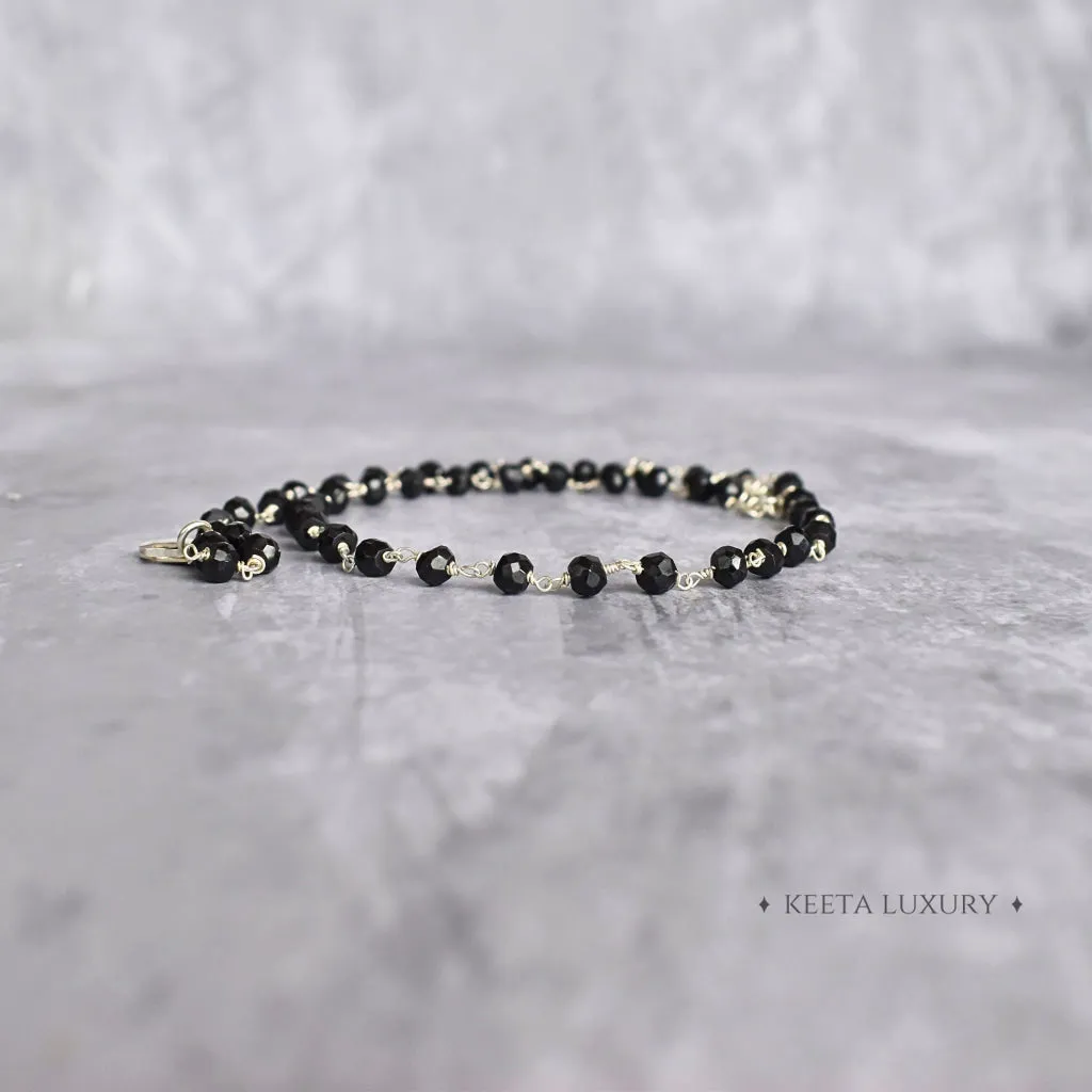 Rosary Charm - Black Onyx Necklace