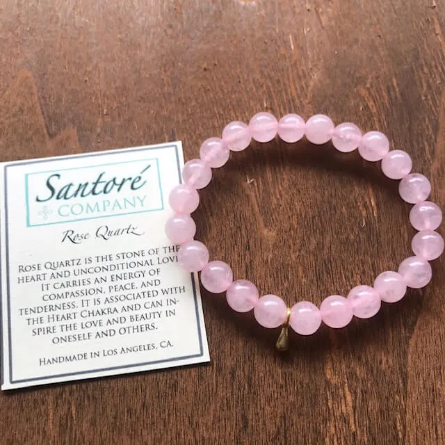 Rose Quartz Stone Mala Bracelet