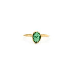 Rosecut Ring | 10k Gold & Emerald