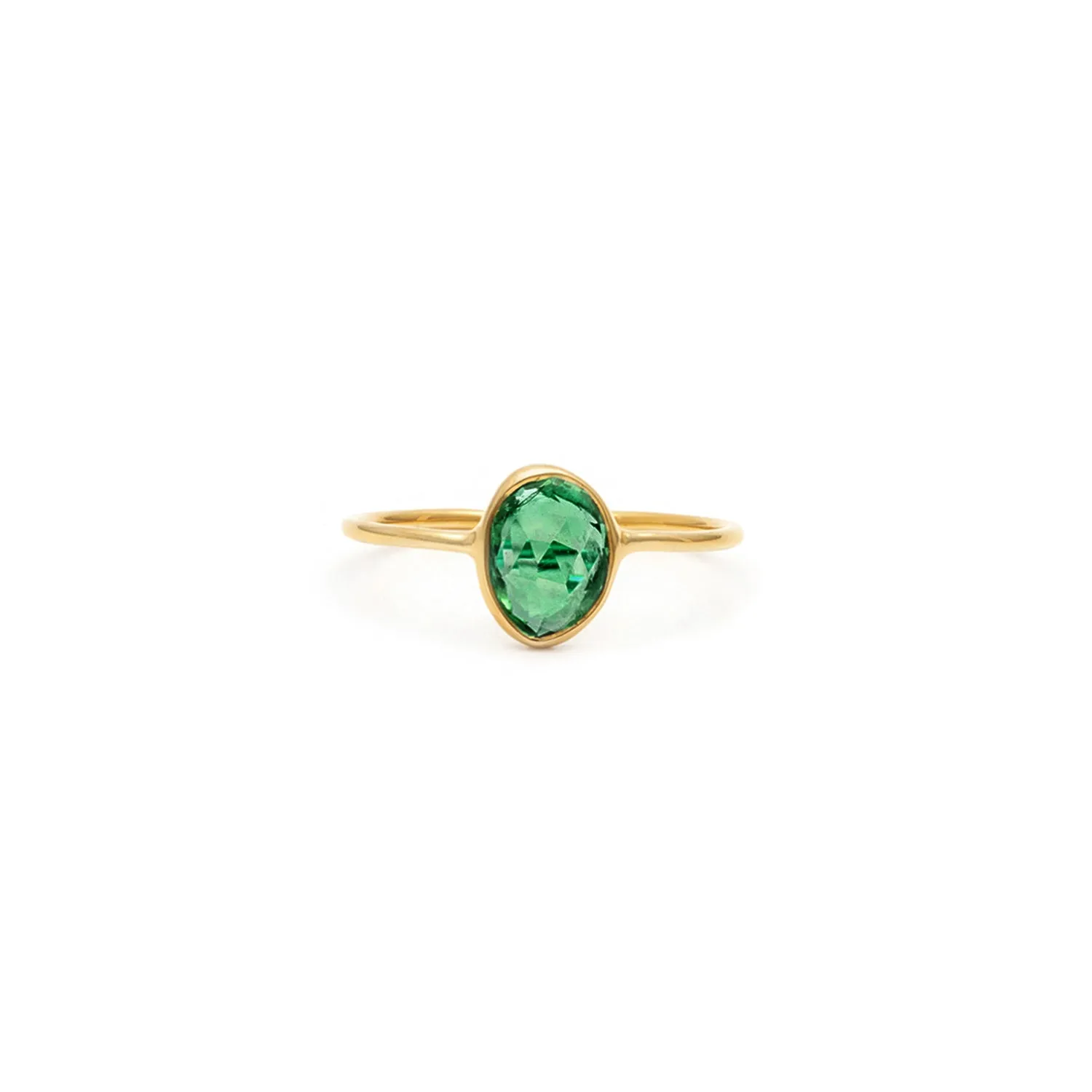 Rosecut Ring | 10k Gold & Emerald