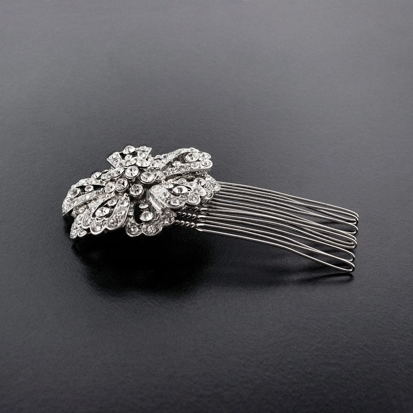 Round Crystal Haircomb