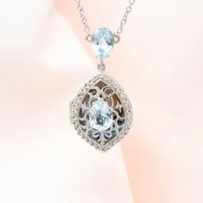 Sadie Silver Locket Necklace