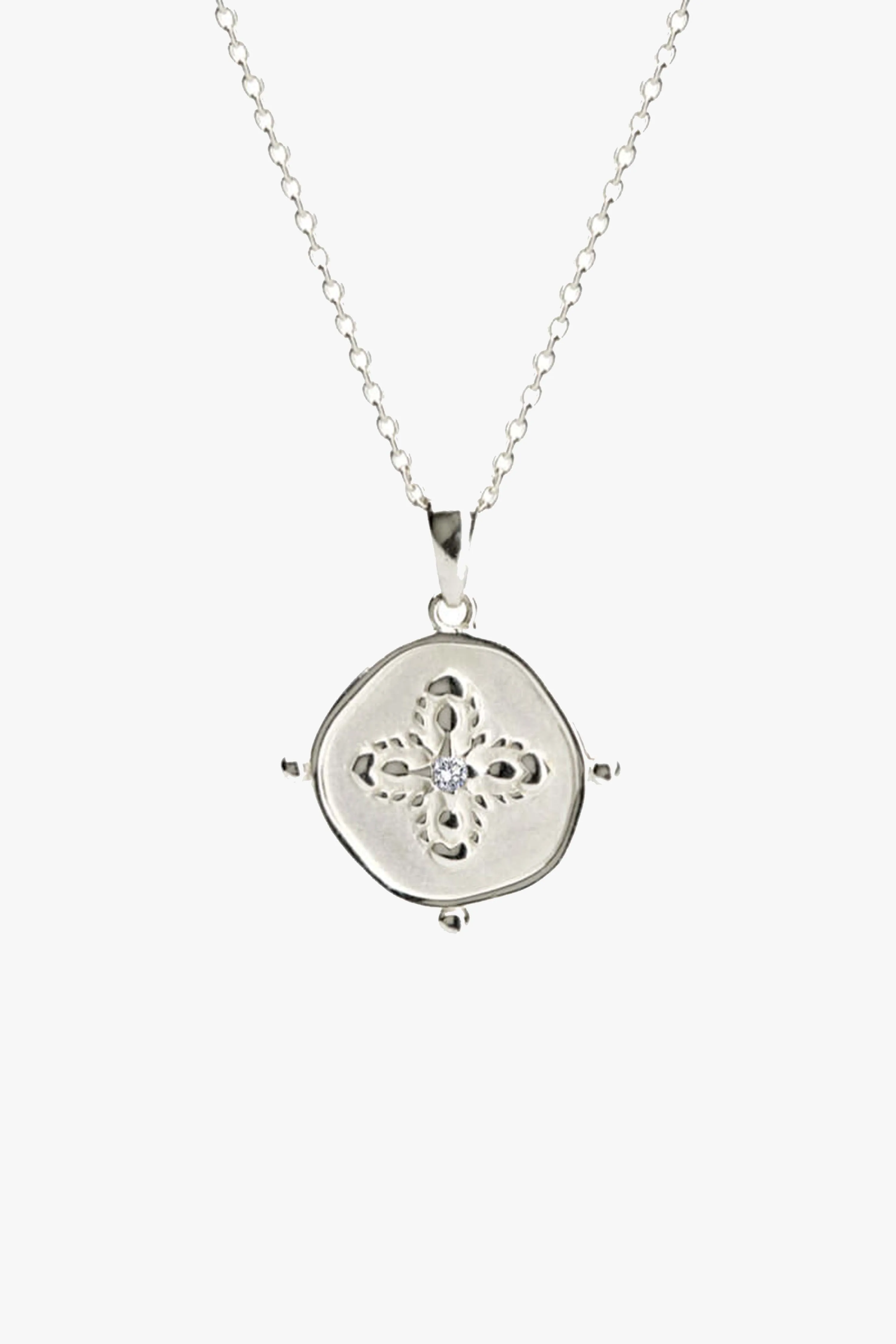 Sahara Medallion Sterling Silver EOL Necklace