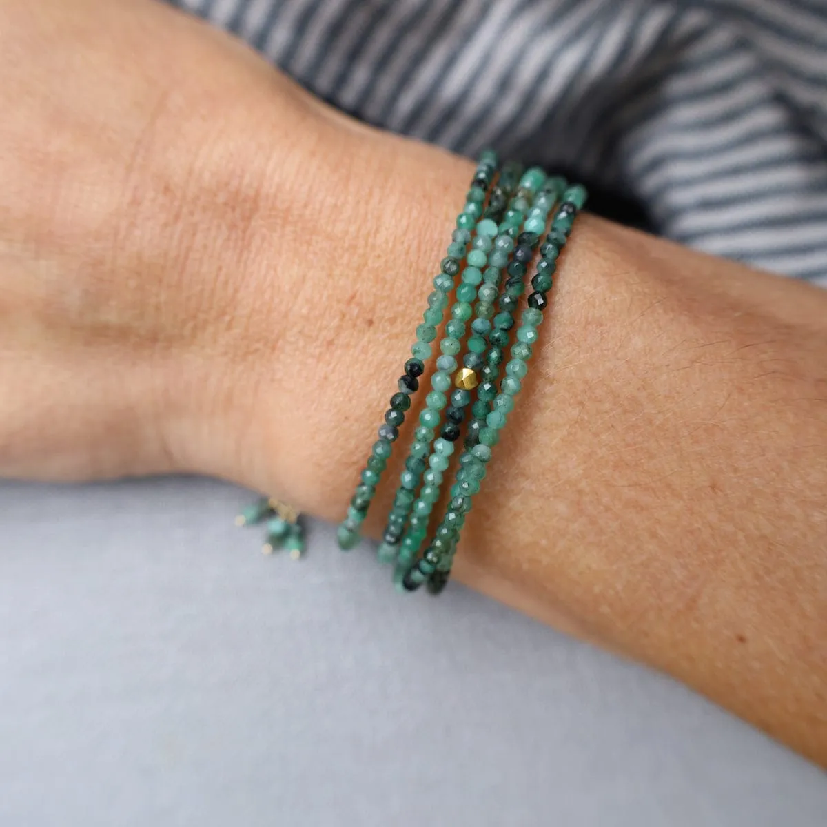 Sakoda Emerald Wrap Bracelet & Necklace