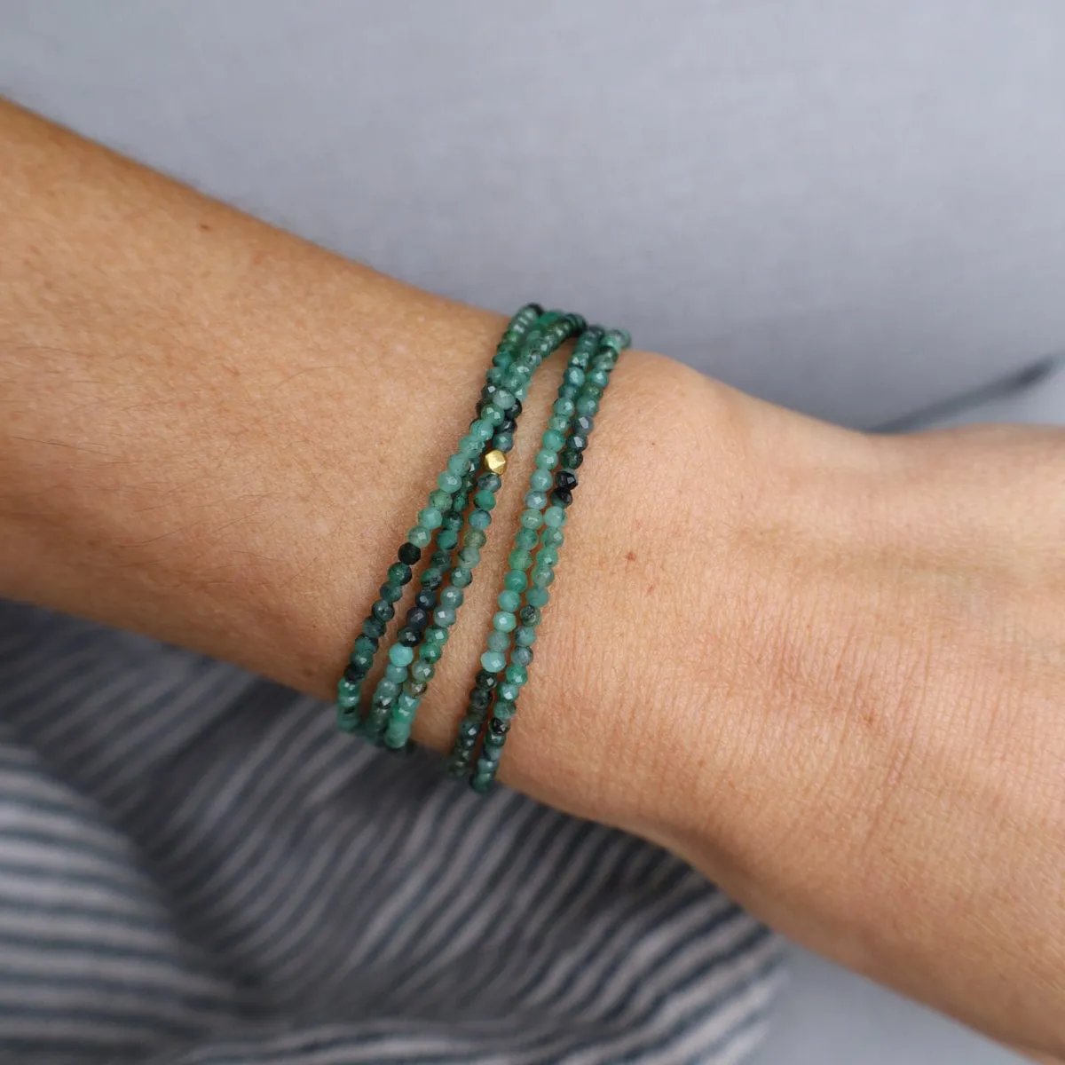 Sakoda Emerald Wrap Bracelet & Necklace