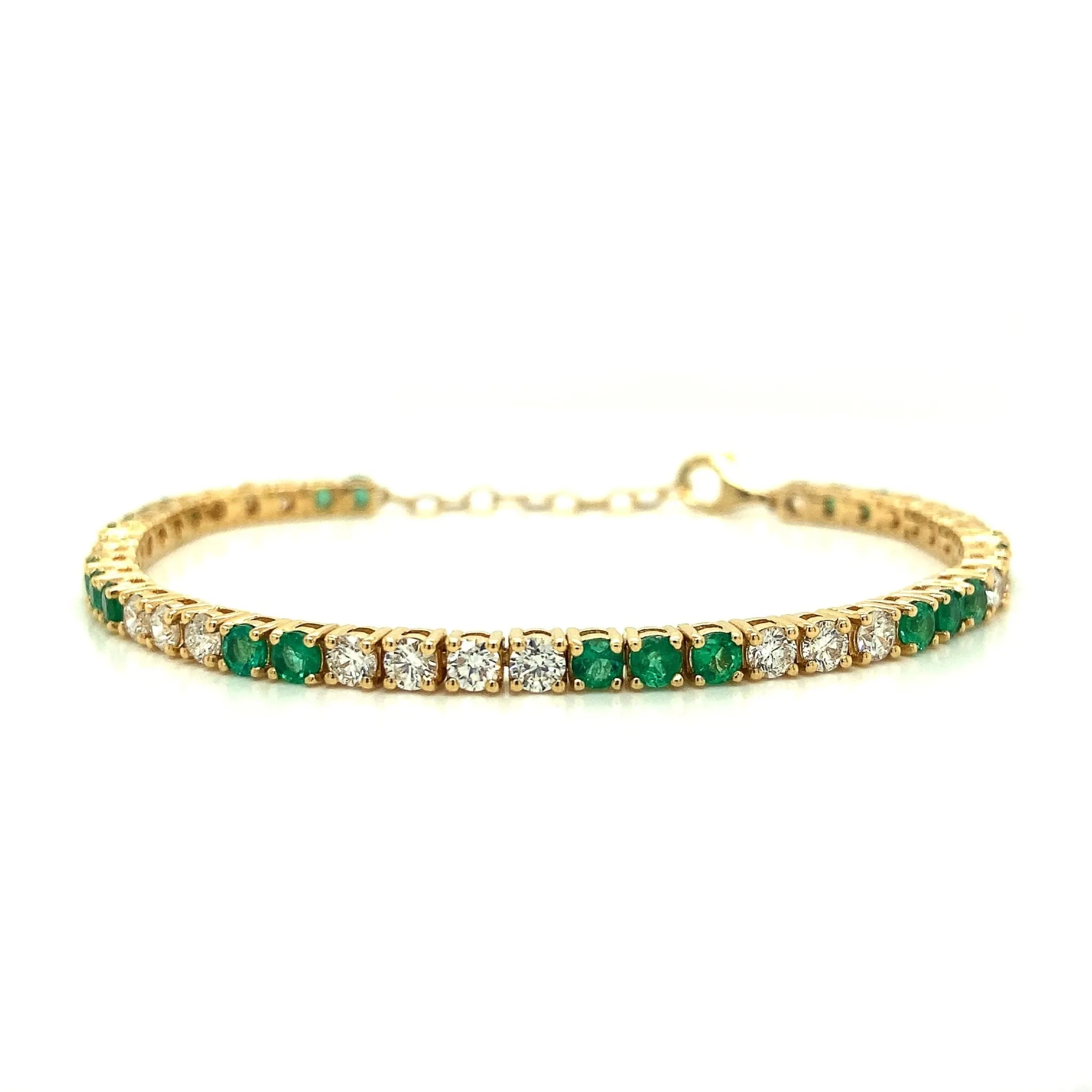 Scattered Gemstone & Diamond Tennis Bracelet