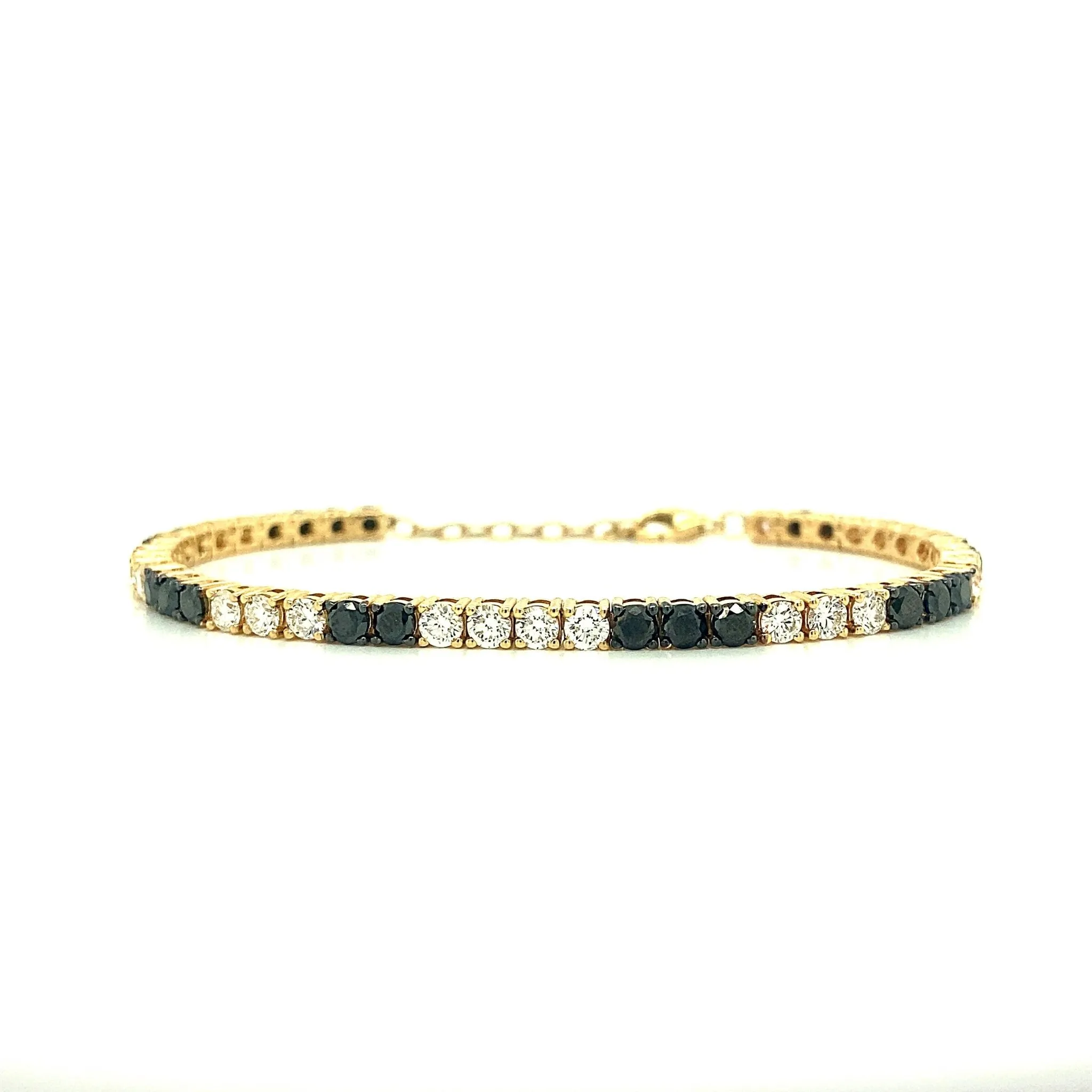 Scattered Gemstone & Diamond Tennis Bracelet