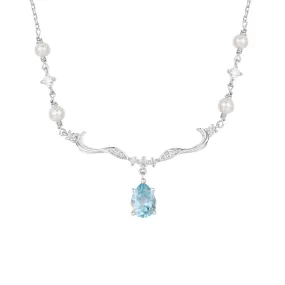 Seabreeze Serenity Blue Topaz Necklace