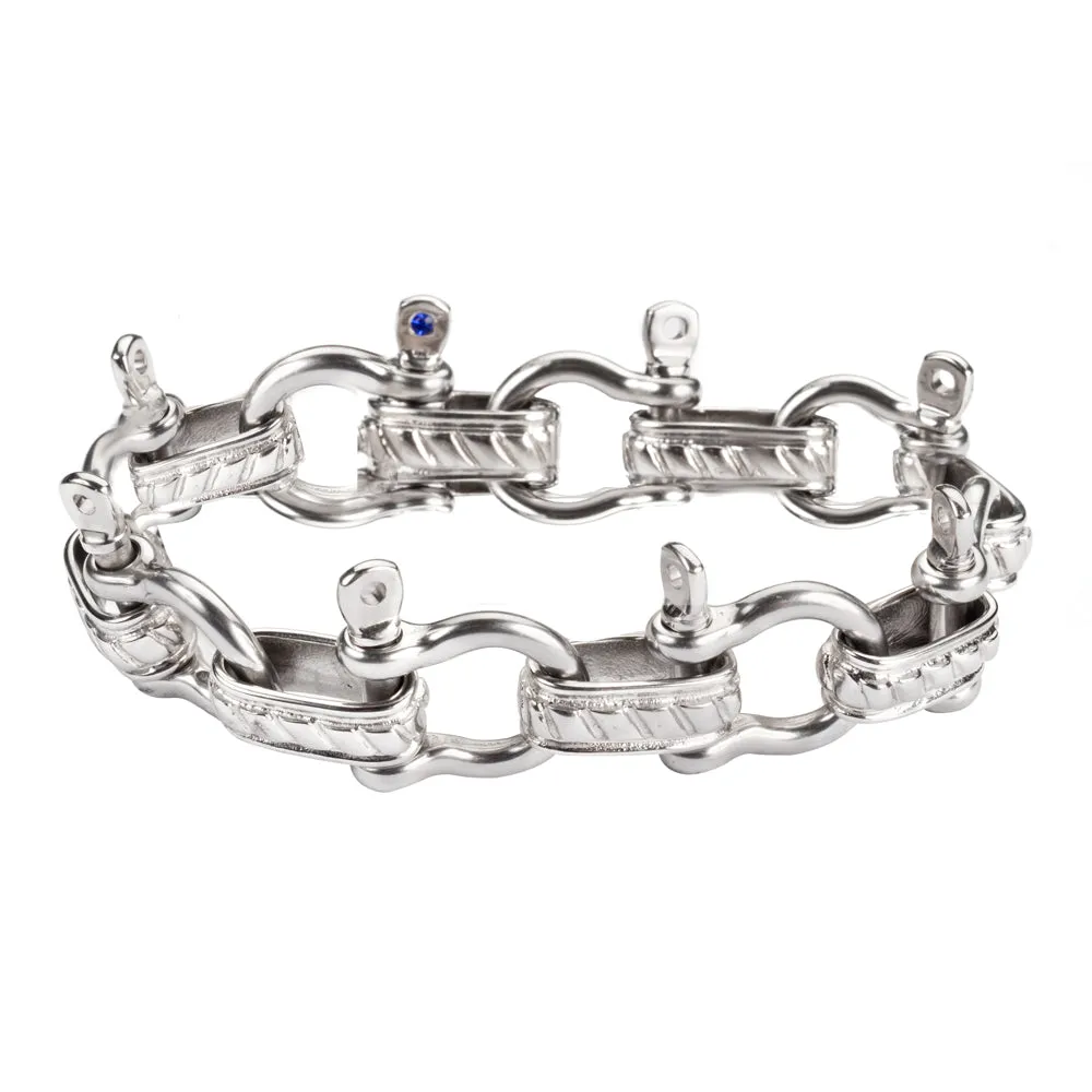 SK1600 Mens Boat Shackle Bracelet - Stainless Steel