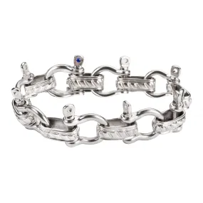 SK1600 Mens Boat Shackle Bracelet - Stainless Steel