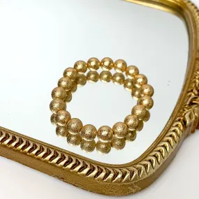 Small Gold Tone Beaded Bracelet