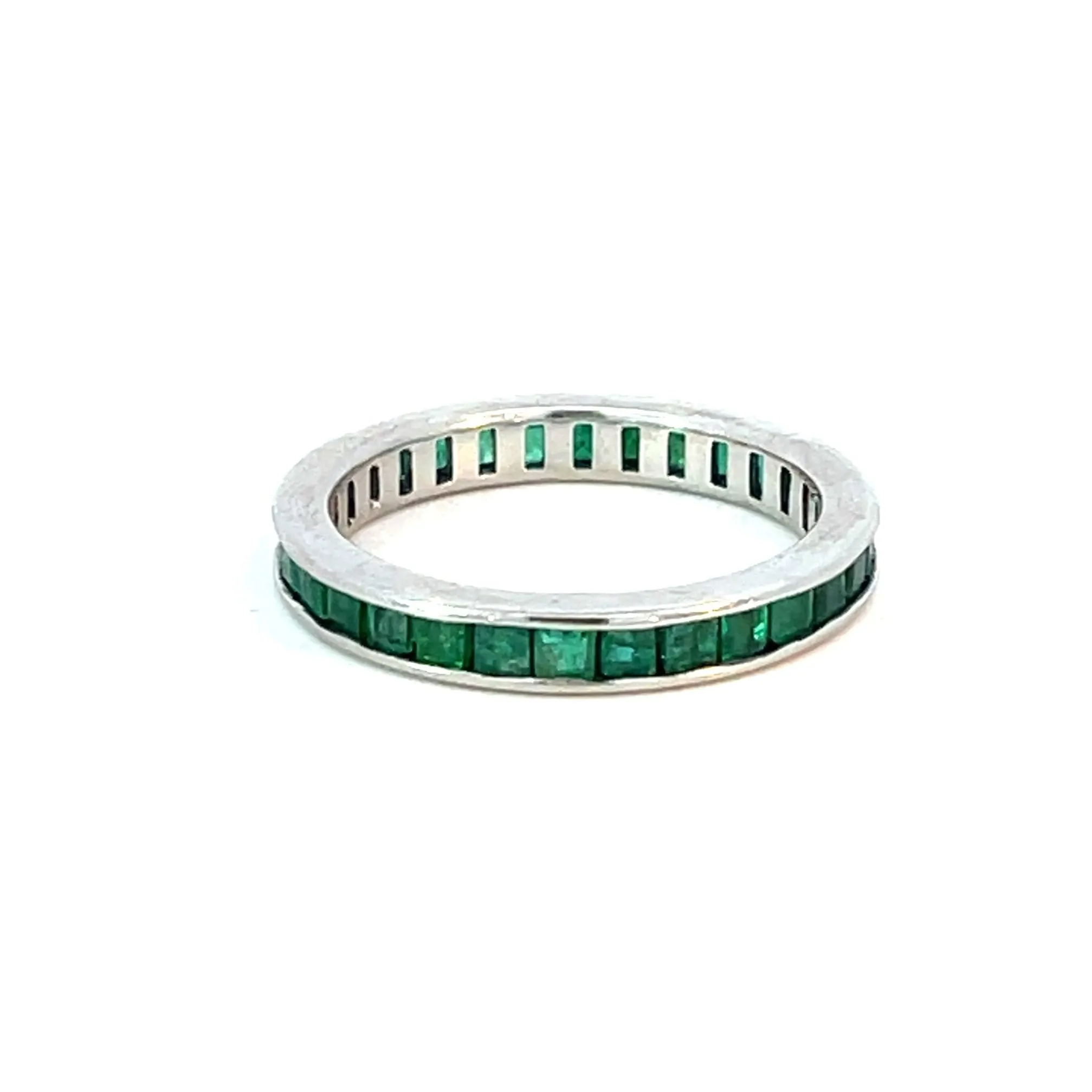 Stackable Emerald Eternity Band