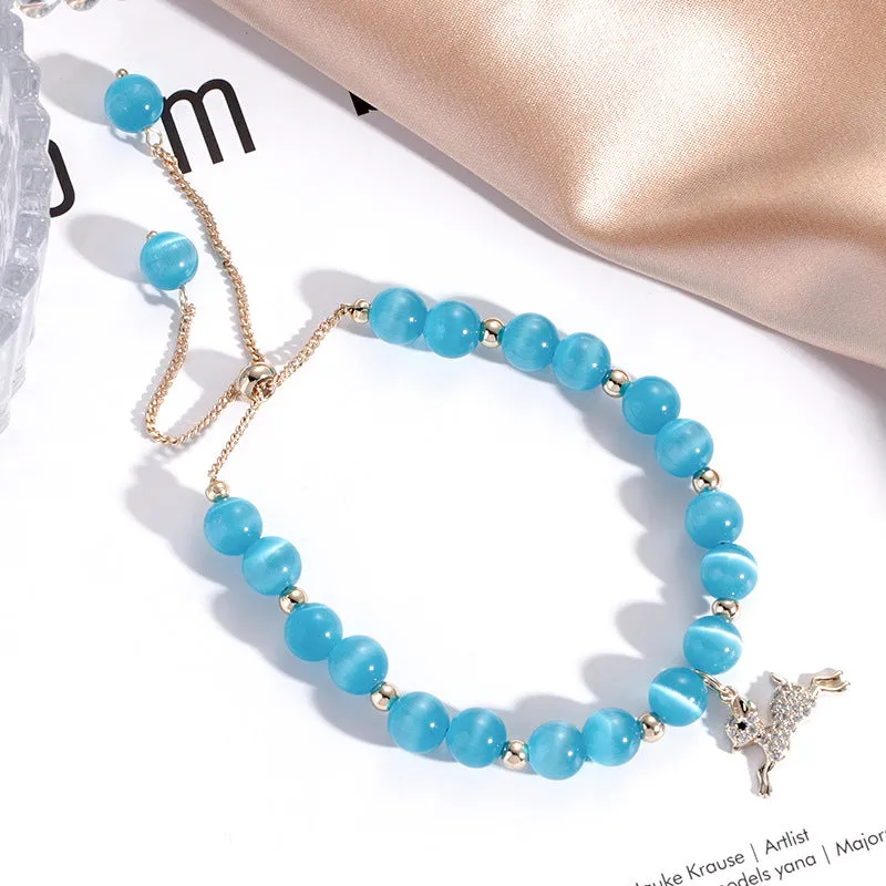 Stunning Opal Sterling Silver Bracelet for Fashionable Women