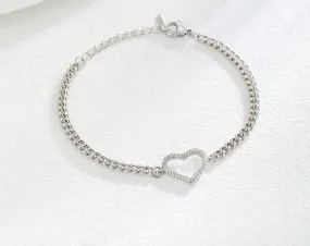 Style, simple, college style, love bracelet, platinum-plated, easy to match for daily use