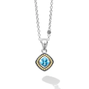 Swiss Blue Topaz Pendant Necklace