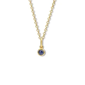 Talya Necklace Pendant Yellow Gold - Cabochon Sapphire