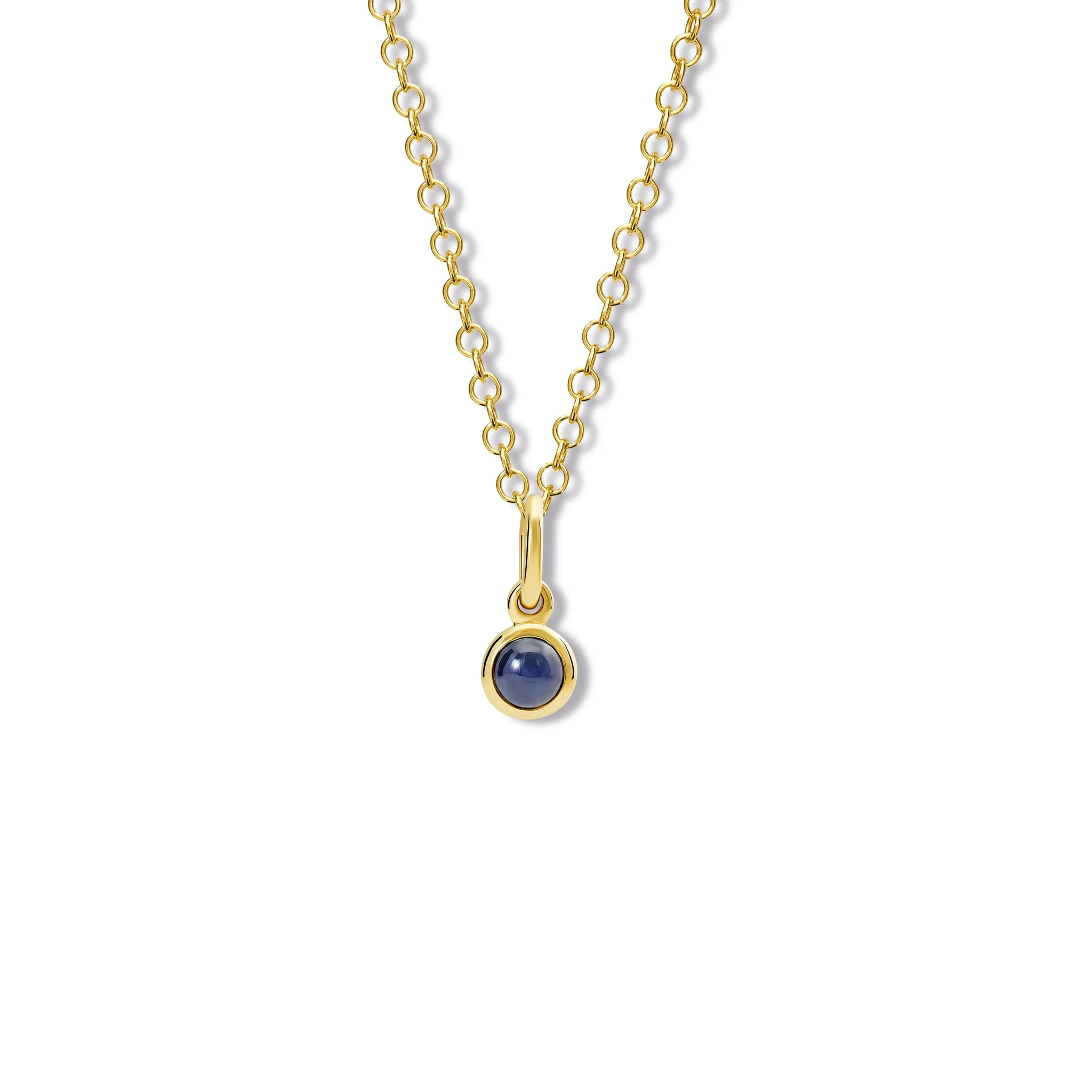 Talya Necklace Pendant Yellow Gold - Cabochon Sapphire