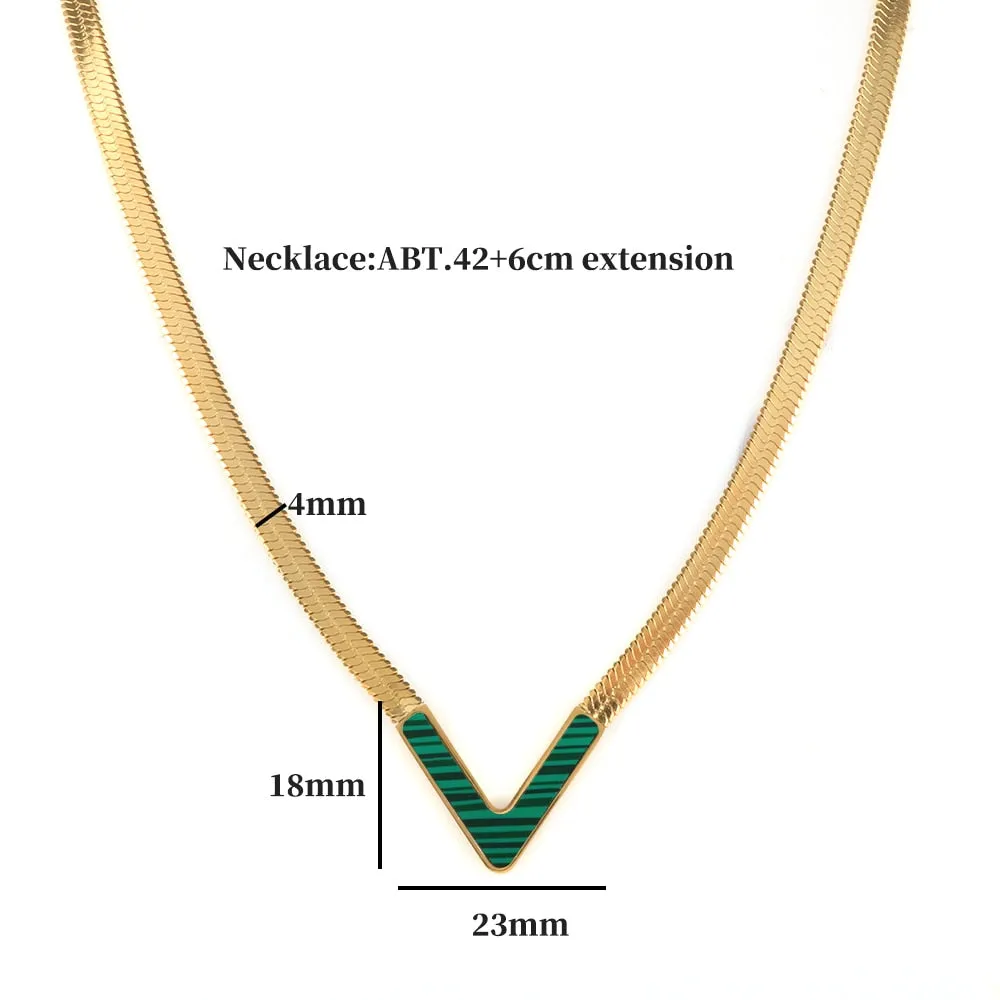 TEEK - V-Shaped Color Dip Necklace