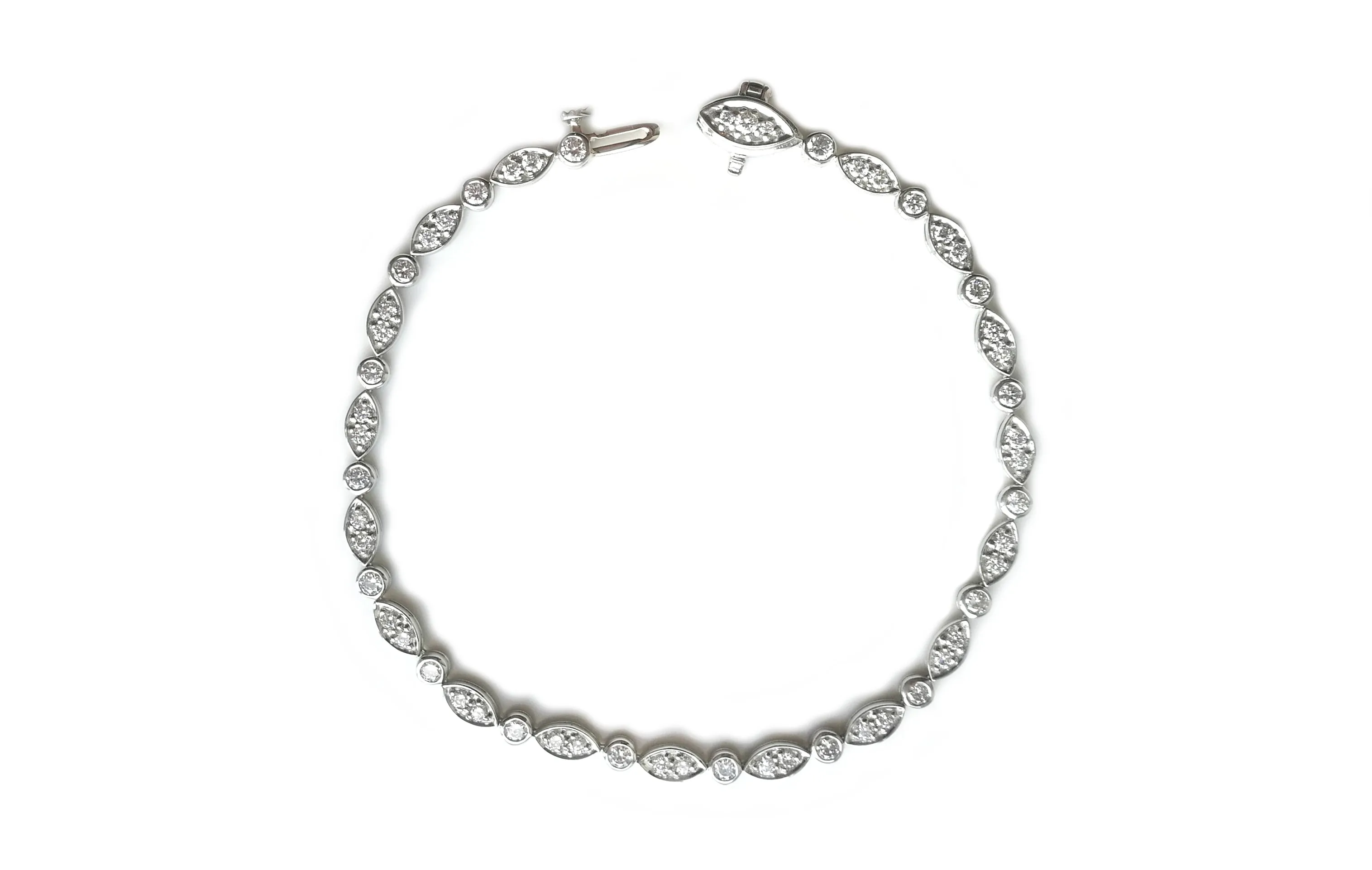 Tiffany & Co. 1.60tcw Diamond Jazz Bracelet in Platinum, 6¾"