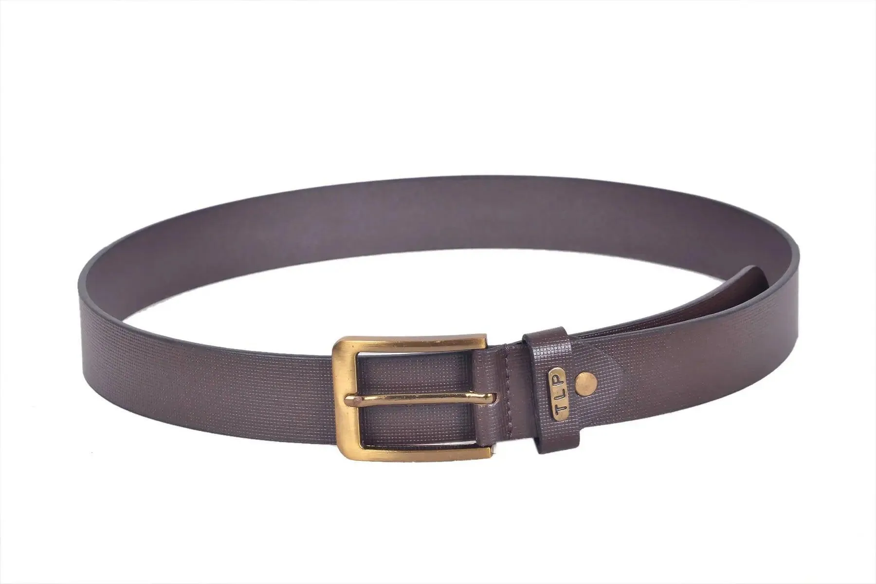 TLP Leather Belt for Men Colour - Brown (SKU BELT-10008)